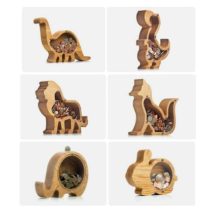 Wood piggy bank