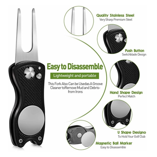 Metal Foldable Golf Divot Tool