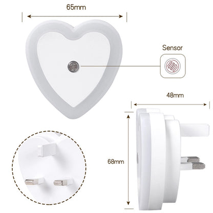Heart Shaped Mini Led Night Light Plug-In