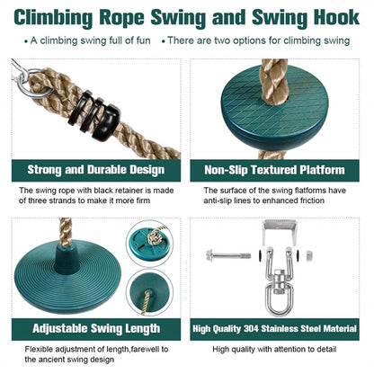 Climbing Rope Tree Swing with Platforms