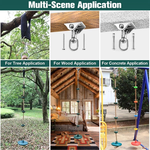 Climbing Rope Tree Swing with Platforms