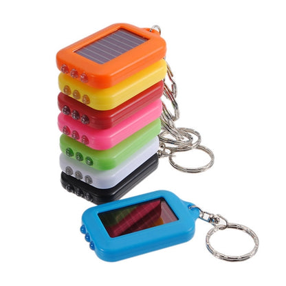 Mini Solar-powered LED Flashlight Keychain
