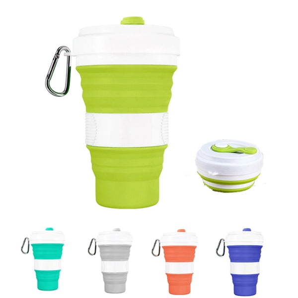 Folding Silicone Travel Cup With Lids