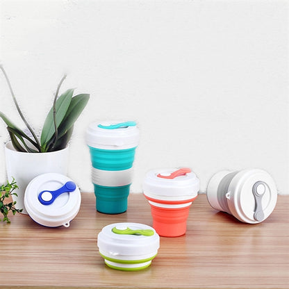 Folding Silicone Travel Cup With Lids