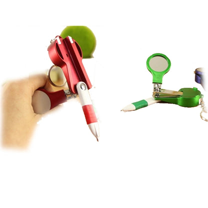 Ball-point Pen With Nail Cutter And Mirror