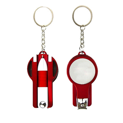 Ball-point Pen With Nail Cutter And Mirror