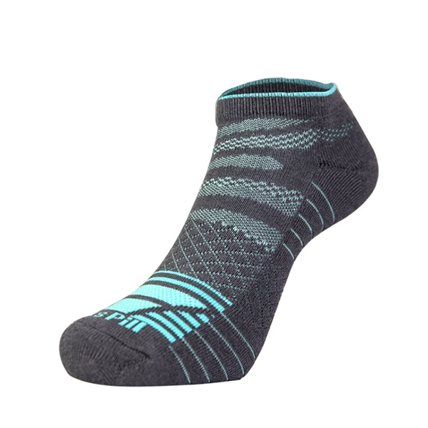 Cushioned low cut knitted athletic socks, 144 needles