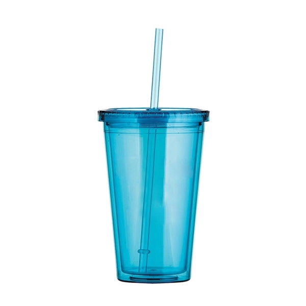 Transparent Carnival Plastic Straw Cup Stadium Tumbler