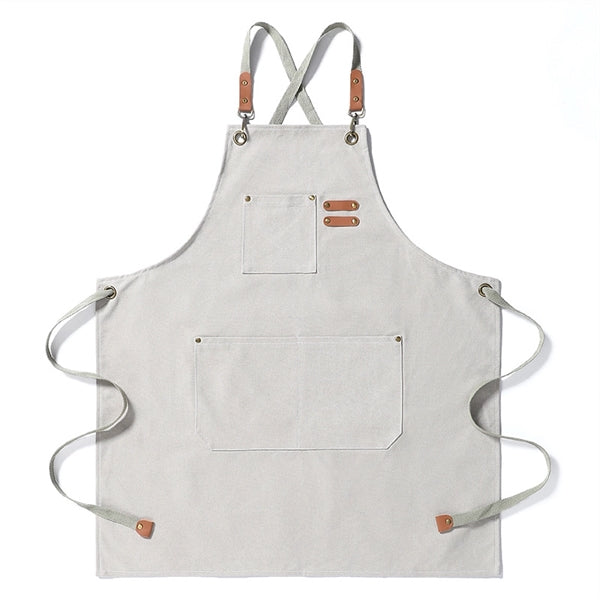 Multi-function Chef Cross Back Adjustable Canvas Apron