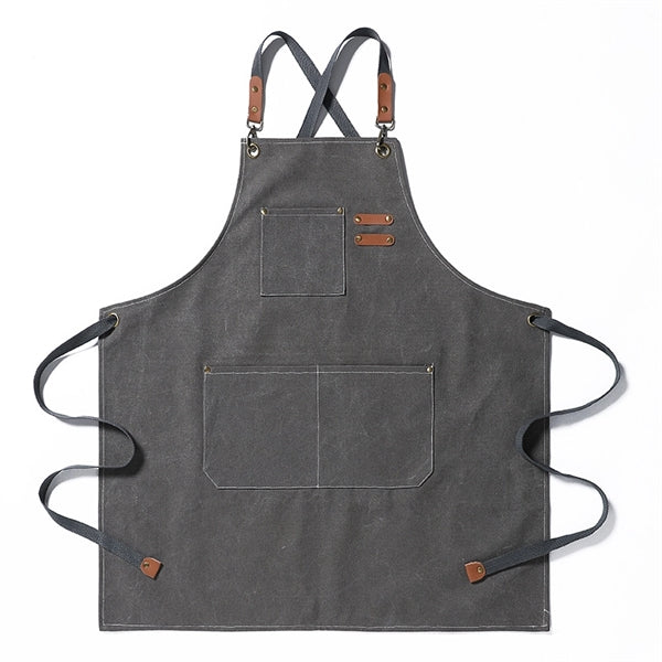 Multi-function Chef Cross Back Adjustable Canvas Apron