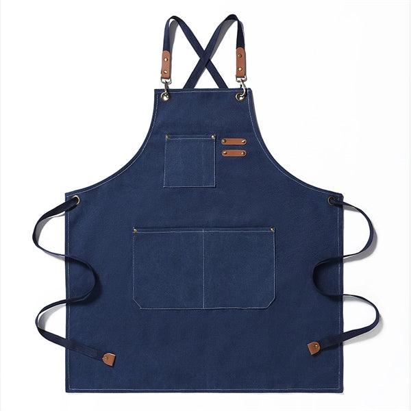 Multi-function Chef Cross Back Adjustable Canvas Apron