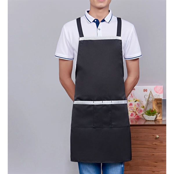 12 oz Woven knitted Kitchen Apron w/ Coloful Trim & 2 pocket