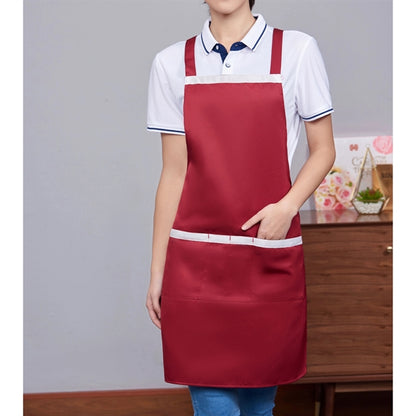 12 oz Woven knitted Kitchen Apron w/ Coloful Trim & 2 pocket