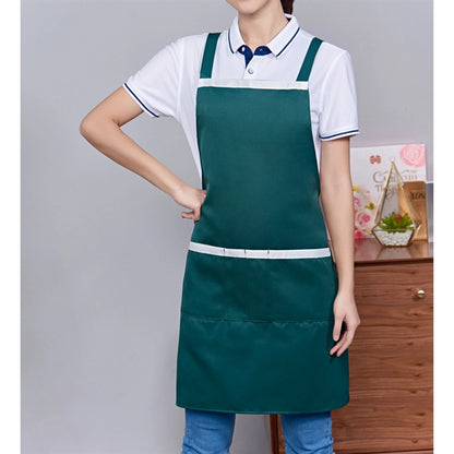12 oz Woven knitted Kitchen Apron w/ Coloful Trim & 2 pocket