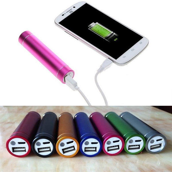 Cylindrical Power Bank With Flashlight 1200mAh