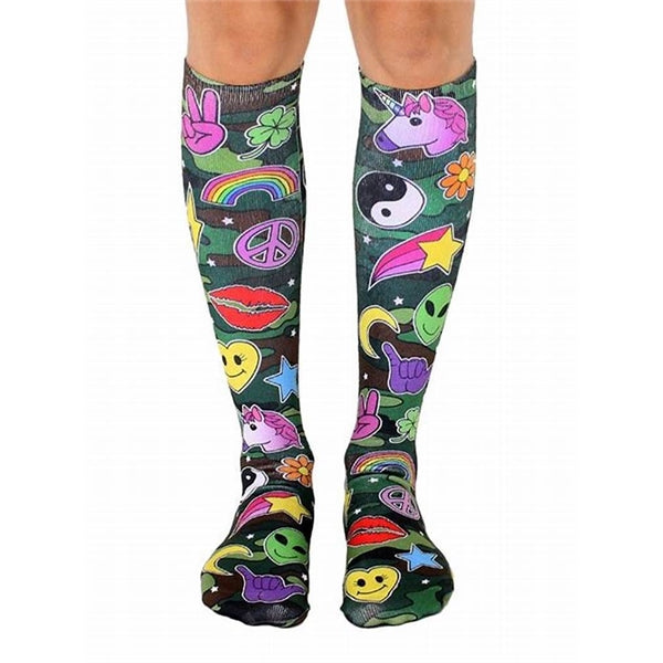 Over the calf sublimated full color Socks, 200 needle