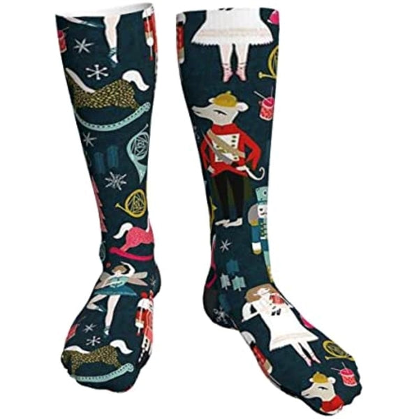 Mid calf sublimated full color crew socks, 200 needle