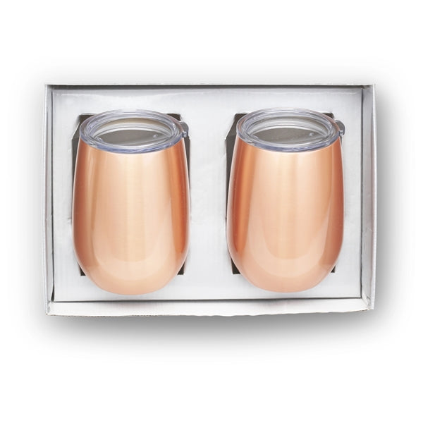 Stainless Steel Stemless Wine Tumbler Gift Set