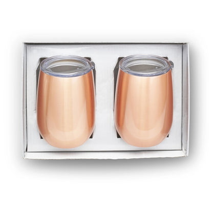 Stainless Steel Stemless Wine Tumbler Gift Set