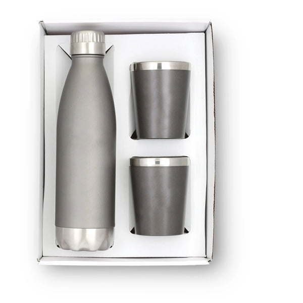 Stainless Steel Bottle and Tumblers Gift Set