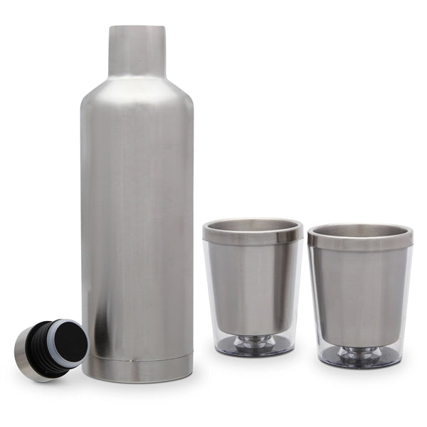 Stainless Steel Bottle & Tumblers Gift Set