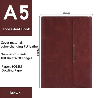 A5 Tri-fold Loose-leaf Notebook Business Office Diary