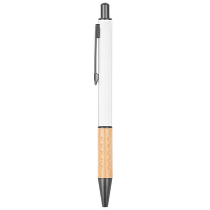 The Gosford Gunmetal Click-Action Ballpoint Pen with Bamboo
