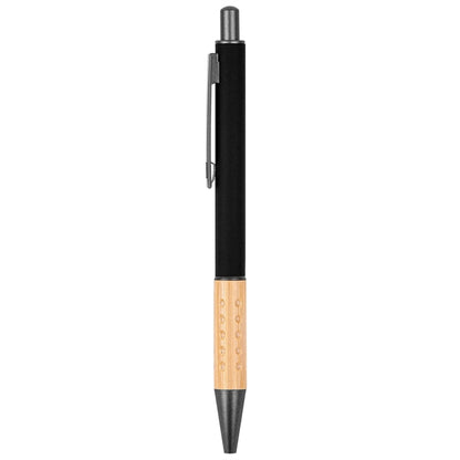 The Gosford Gunmetal Click-Action Ballpoint Pen with Bamboo
