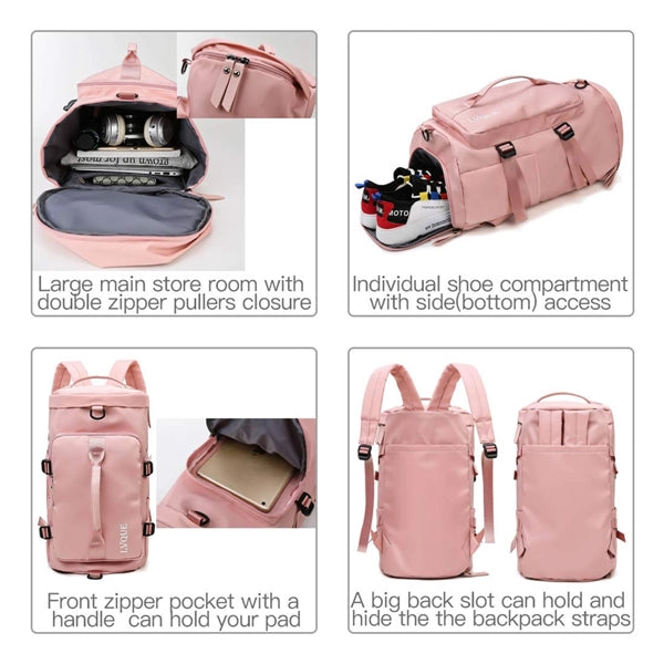 3 in 1 Travel Duffle Bag Daily Gym Backpack Tote