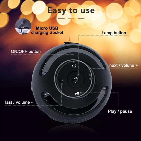 LED Blue tooth Speaker with Flame Effect Light