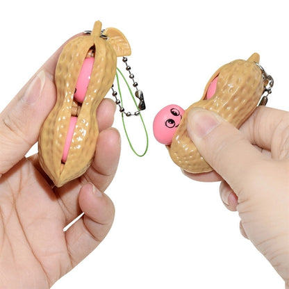 Fidget Squeeze Peanut Toy Keychain