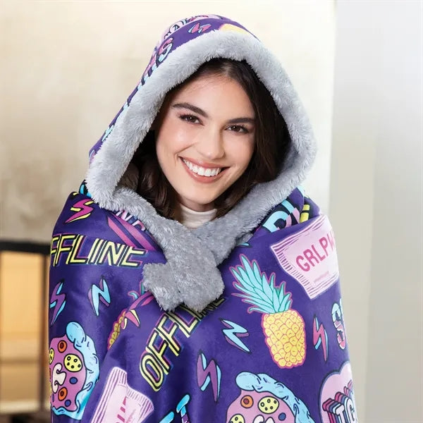 Sublimated Hooded Blanket