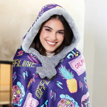 Sublimated Hooded Blanket