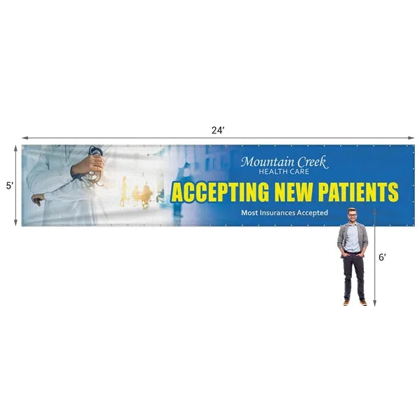 5' x 24' Polyester Mesh Banner
