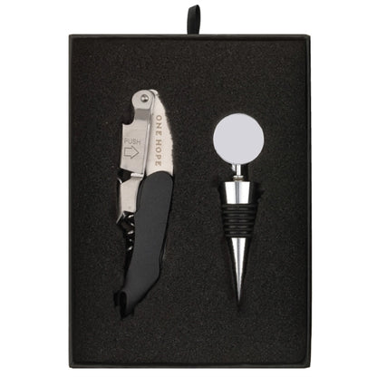 Premium Waiter's Corkscrew and Wine Stopper Gift Set