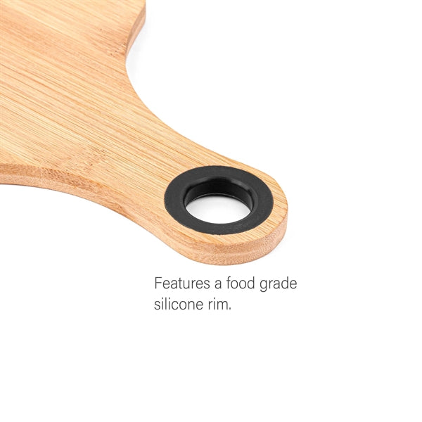 The Genoa 14-Inch Bamboo Cutting Board with Handle