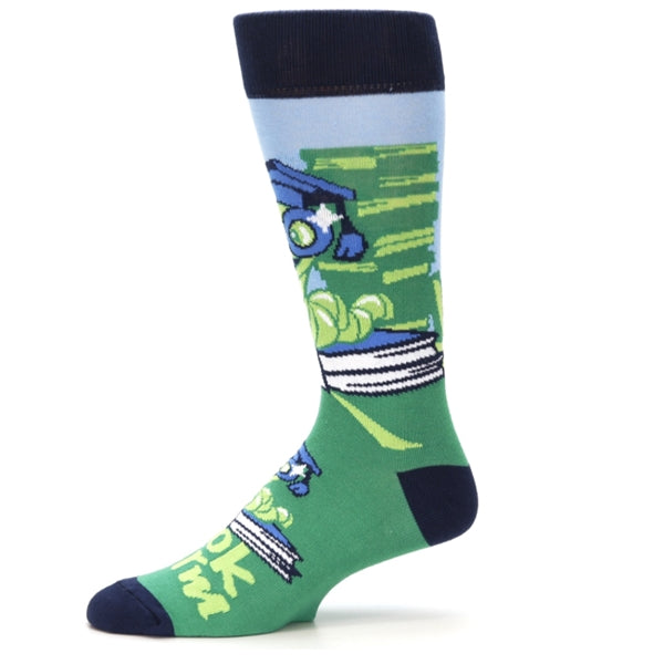 Mid calf crew knit executive dress socks, 168 or 200 needle