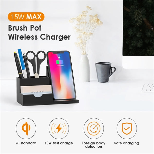 Desk Organizer Wireless Charger