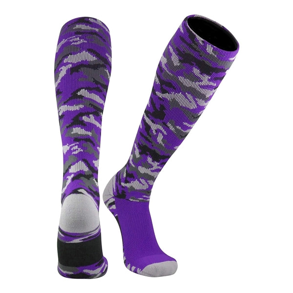 Cushioned knee high knitted baseball socks, 144 needle