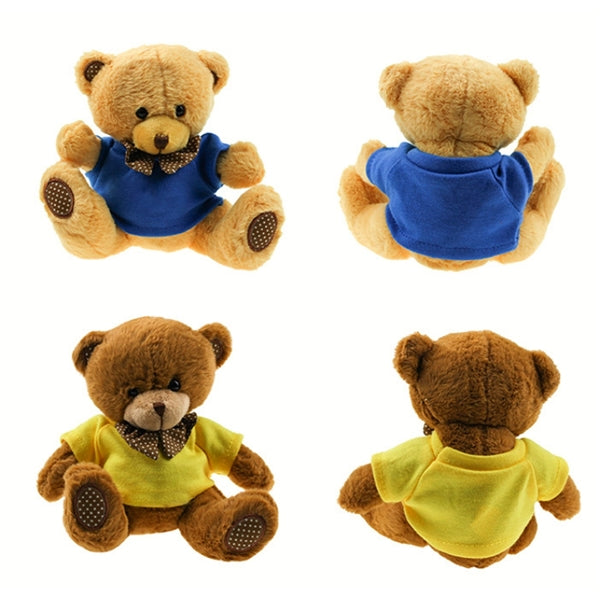 Huggable Plush Teddy Bear with T-Shirt, Customizable Gift.