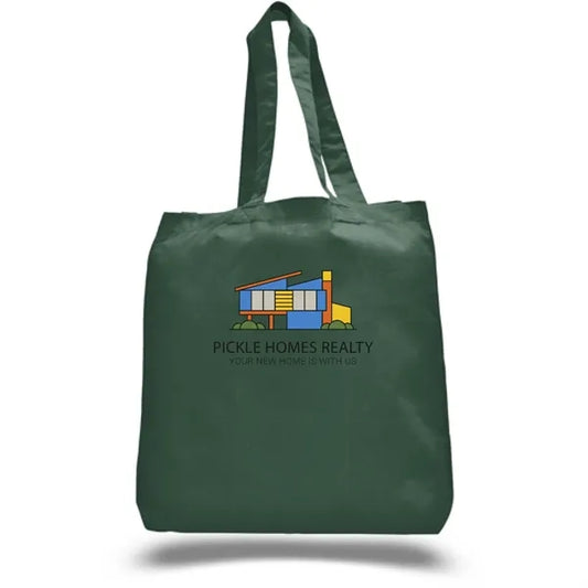 FULL SUBLIMATION 6 OZ POLY CANVAS TOTE BAG - 15" X 16"; HAND