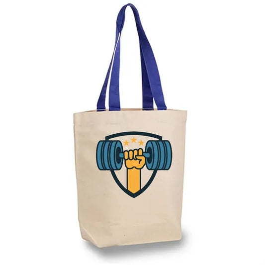 12 oz Cotton Canvas Tote Bag - 15"W x16"H x 4"D x 24"Handle