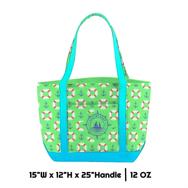 Sublimation 12 oz Poly Canvas Tote Bag - 15“Wx12"Hx25"Handle