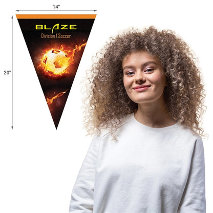 14" x 20" Vertical Triangle Shaped Felt Banner