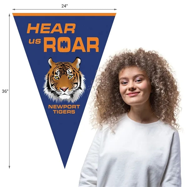24" x 36" Vertical Triangle Shaped Felt Banner