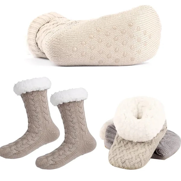 Super Thick Fleece Lined Winter None Slipper Socks