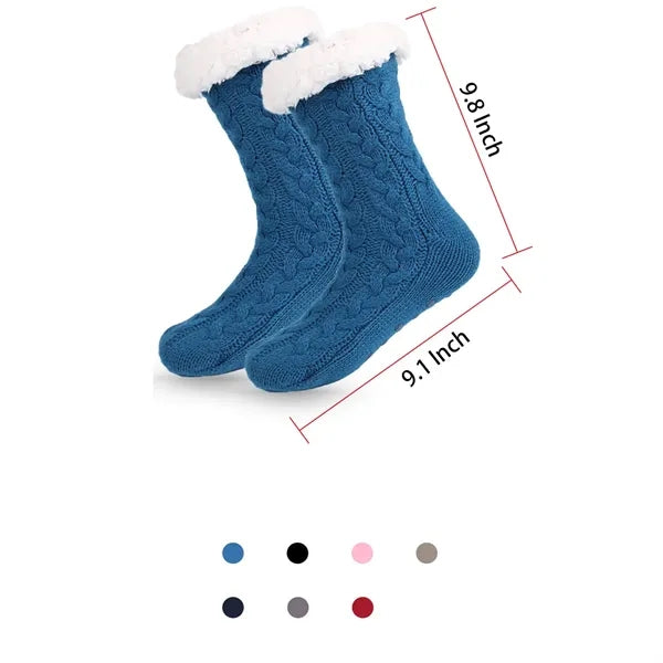 Super Thick Fleece Lined Winter None Slipper Socks