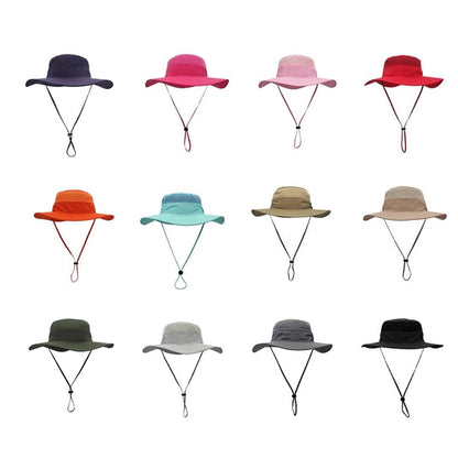 Mesh Wide Brim Bucket Hat