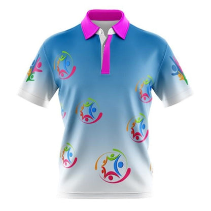 Unisex 180 GSM Poly Interlock Sublimation Short Sleeve Polo