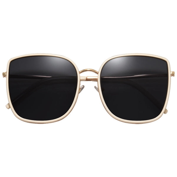 Oversized Square Metal Frame Sunglasses
